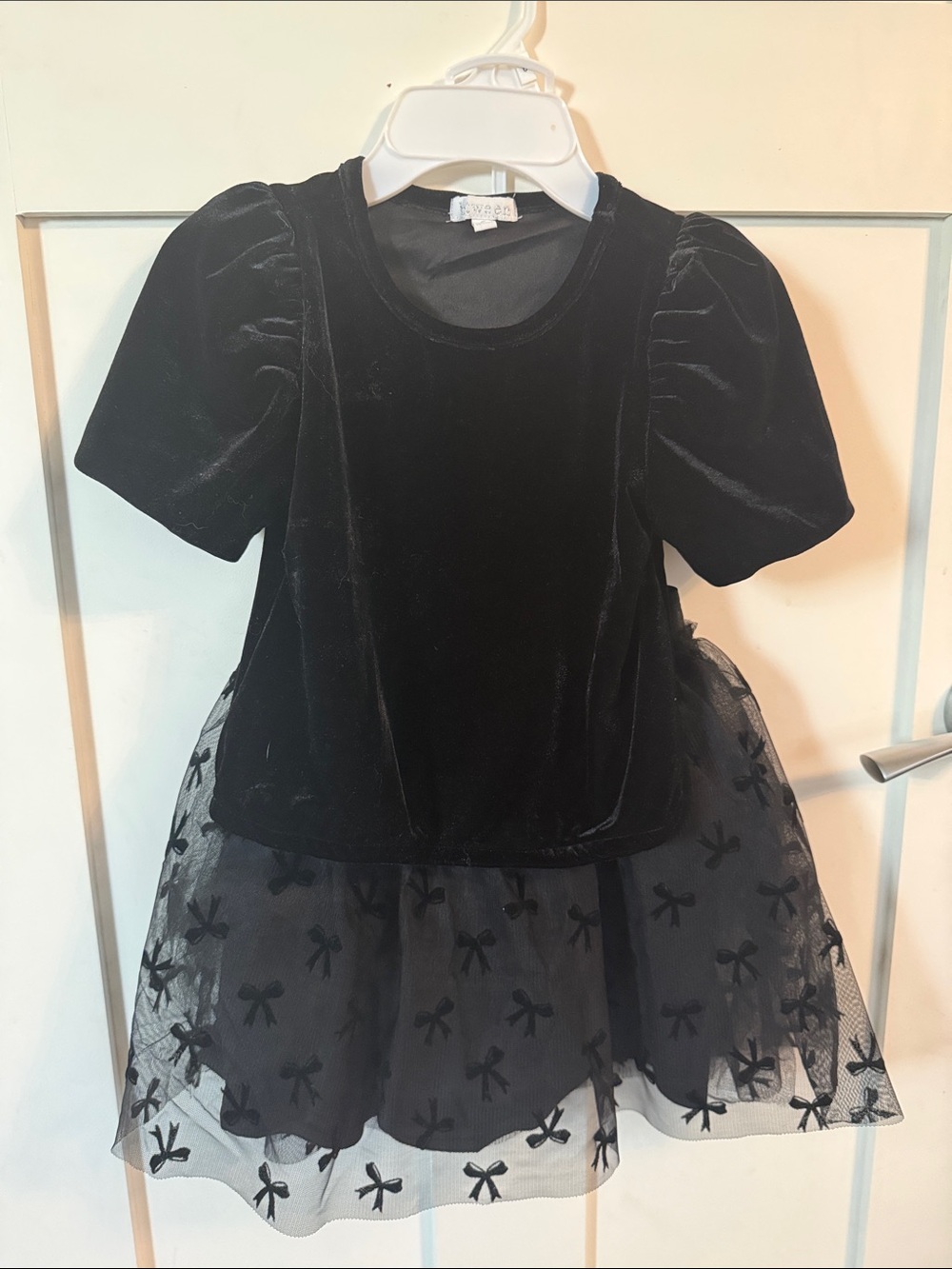 Black Velvet top with tulle skirt